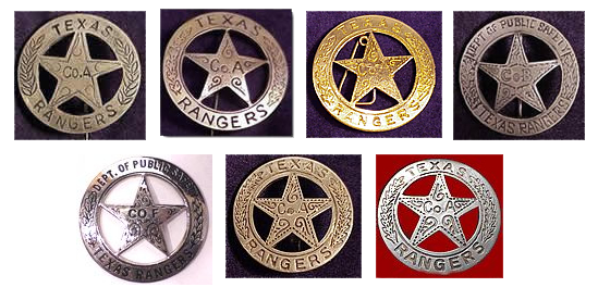 Seven examples of illegal replica badges.